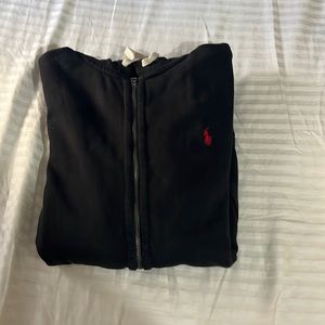POLO RAULPH LAUREN BLACK ZIP UP HOODIE ALMOST BRAND NEW